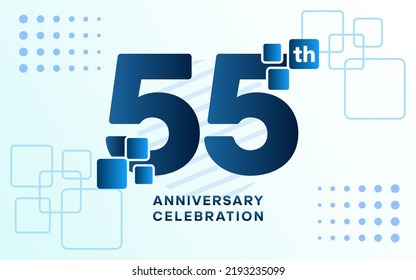 55th Anniversary celebration logotype. Anniversary celebration template design, Vector illustrations.