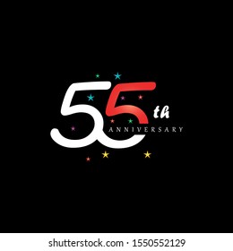 55th anniversary logo design template