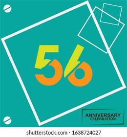 56 anniversary celebration vector concept template design illustration