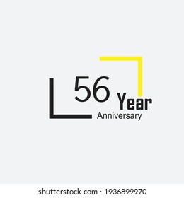 56 anniversary logotype style with handwriting golden color for celebration event, wedding, greeting card, and invitation