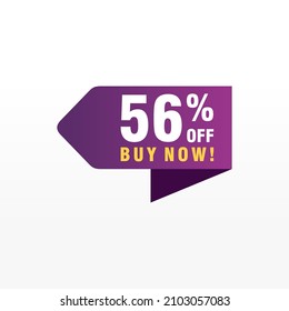 56 Rabatt, Vektor-Abzeichen für Labels, , Aufkleber, Banner, Tags, Web-Aufkleber, Neues Angebot. Discount-Origami-Zeichenbanner