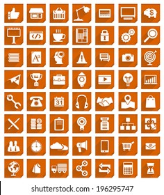 56 Icons Set for business in colour modern design 