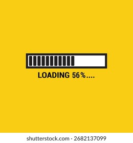 56% loading icon vector design illustrations