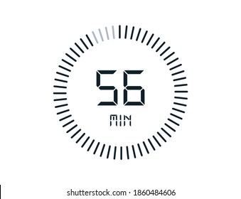 56 Minutes Timers Clocks Timer 56 Stock Vector (Royalty Free ...