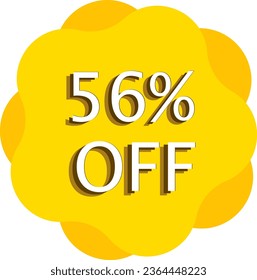 56% Off Discount Yellow Vector and Illustration Art in White Background