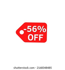 -56 % Rabatt bei Design-Tag mit rotem Rabatt	