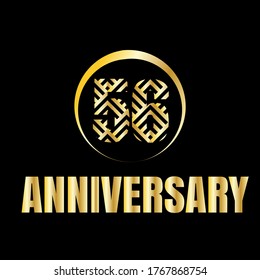 56 year anniversary celebration, vector design for celebrations, invitation cards and greeting cards