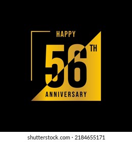 56 year anniversary design template. vector template illustration