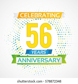 56 Years Anniversary Celebration Design.
