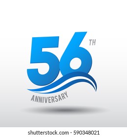 56 Years Anniversary Celebration Design.