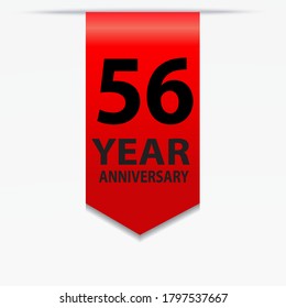 56 Years Anniversary Celebration Vector Template Design Illustration