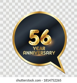 56 Years Anniversary Celebration Vector Template Design Illustration