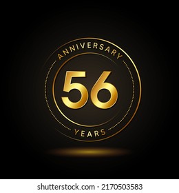 56 Years Anniversary Celebration Vector Template Design Illustration