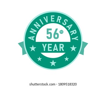 56 years anniversary Modern Badges 