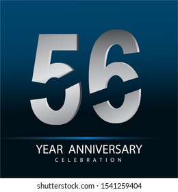 55 Years Silver Anniversary Logo Celebration Stock Vector (Royalty Free ...