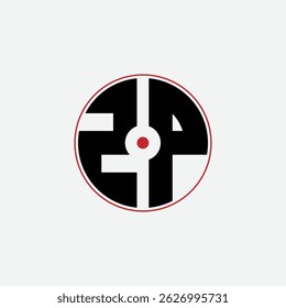 562 letra logo forma matemática geométrica aprendizaje educativo círculo elipse pistola objetivo espacio negativo Z P