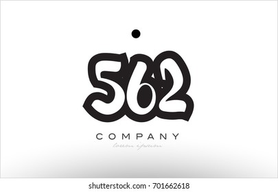 562 Number Black White Bold Logo 스톡 벡터(로열티 프리) 701662618 | Shutterstock