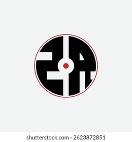 563 letra logo forma matemática geométrica aprendizaje educativo círculo elipse pistola objetivo espacio negativo Z R