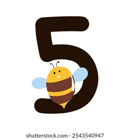5.6.7 numberic. numeric bee on children book design