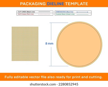 567pcs 8 mm CIRCLE o ROUND etiqueta pegatina plantilla de línea