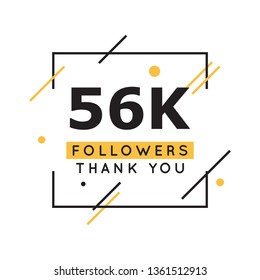 56k Followers thank you design template