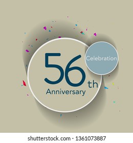 56th anniversary logo with the classic stage, gives a simple feel but looks elegant, this design is suitable for greeting cards or invitation cards