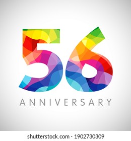 56th Anniversary Numbers 56 Years Old Stock Vector (Royalty Free ...