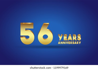 56th Anniversary numbers. background for anniversary