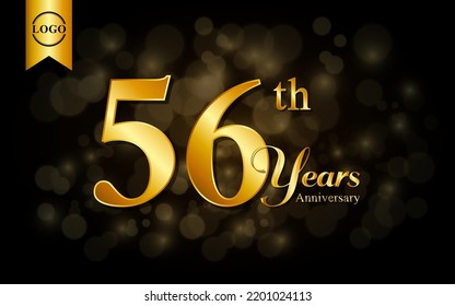 56th anniversary template design. for booklet, leaflet, magazine, brochure poster, banner, web, invitation or greeting card. Vector illustrations.