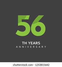 56th Year Anniversary Vector Template Design Illustration.