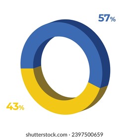 57 43 3d donut pie chart illustration eps vector