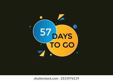 57 days to go, icon, stile, timer, countdown, clock, time,  background, template, 57 days to go, countdown, sticker, left banner, business, sale, label button
