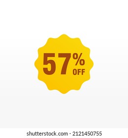 57 discount, Sales Vector badges for Labels, , Stickers, Banners, Tags, Web Stickers, New offer. Discount origami sign banner
