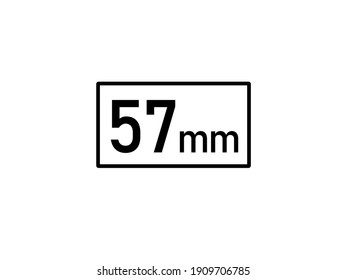ilustración vectorial de icono de 57 milímetros, tamaño de 57 mm