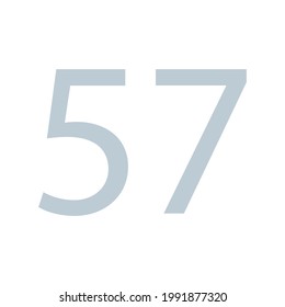 57 NUMBER SIMPLE CLIP ART VECTOR