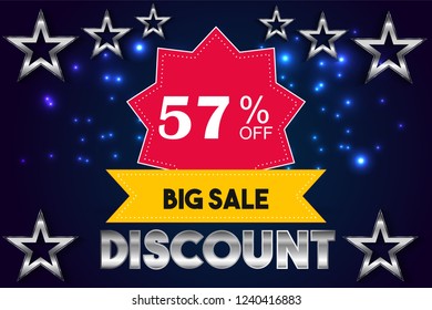 57% off discount promotion sale,  sale promo marketing.