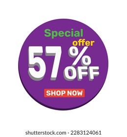 57% off vector illustration template design.