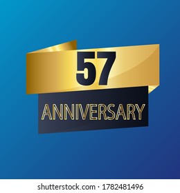 57 year anniversary celebration, vector design for celebrations, invitation cards and greeting cards