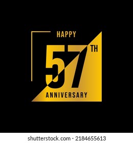 57 year anniversary design template. vector template illustration