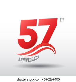 57 Years Anniversary Celebration Design