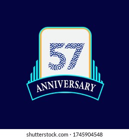 57 Years Anniversary Celebration Vector Template Design Illustration
