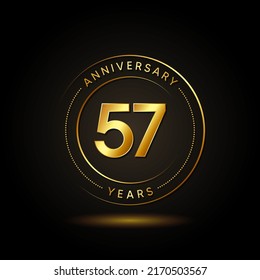 Illustration zum Design von Vektorvorlagen zum 57-jährigen Jubiläum