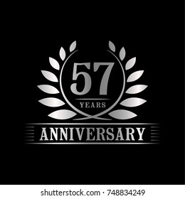 57 years anniversary logo template.