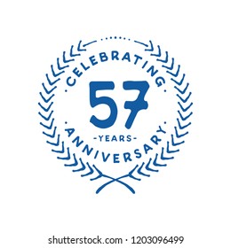 57 years design template. 57th vector and illustration.