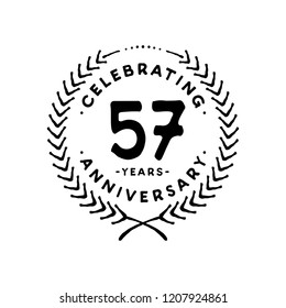 57 years design template. 57th vector and illustration.