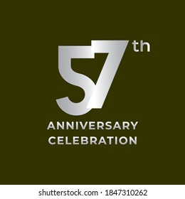 57th Anniversary Celebration Vector Template Design Illustration