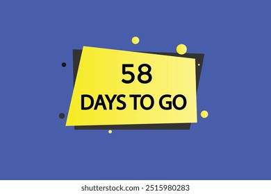 58 days to go, icon, stile, timer, countdown, clock, time,  background, template, 58 days to go, countdown, sticker, left banner, business, sale, label button

