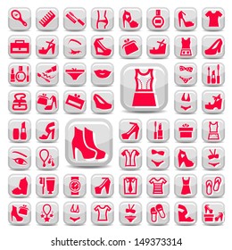 58 Red Construction And Repair Icons Set Created For Mobile, Web And Applications.