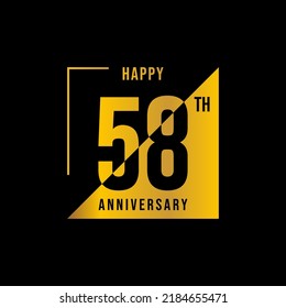 58 year anniversary design template. vector template illustration