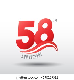 58 Years Anniversary Celebration Design